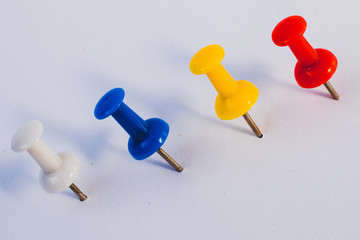 Thumb tack isolated on White