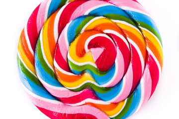 Fototapeta na wymiar Colorful lollipop isolated on white background