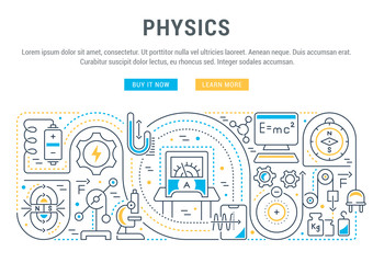 Vector Banner of the Physics.