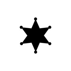 Sheriff's star. Vector icon