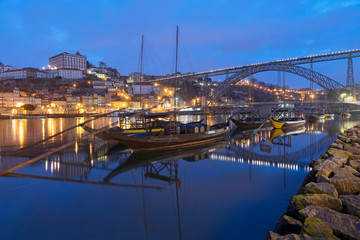 Boats on the Douro River at Porto