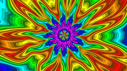 Abstrakt bunt sternförmig grafik fraktal 