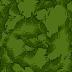 Forest camouflage of various shades of green colors