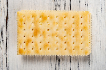 top view sandwich biscuits on white wood background