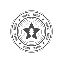 Musical Logotype for Rock Shop.