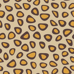 Fur inspired hand drawn seamless vector pattern. Fur inspired hand drawn seamless vector pattern. Leopard spots on tan color fur.