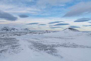 Obraz premium Iceland's winter natural scenery