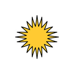 icon of the sun. Vector illustration