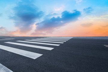 Road surface and sky cloud landscape..