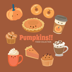 Cute Rainbow Food Objects Collection