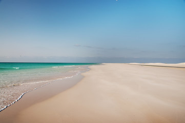 Fototapeta na wymiar Fantastic deserted beach on the Indian Ocean. Paradise vacation.