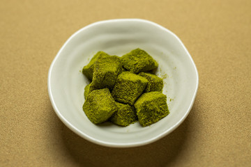 抹茶寒天アイスクリーム Japanese foods green tea agar ice