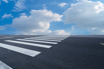 Road surface and sky cloud landscape..