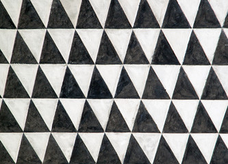 Fototapeta premium black and white triangle ornate pattern