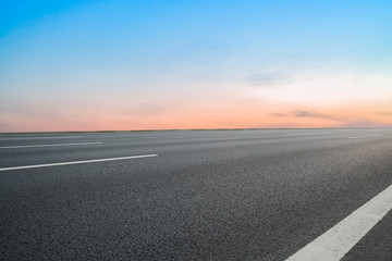 Road surface and sky cloud landscape..