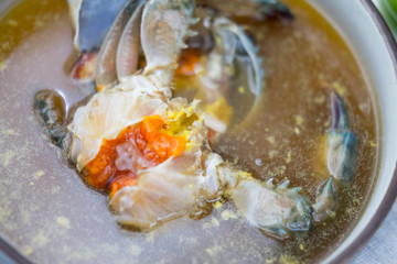 Pickled sea crab eggs in fish sauce