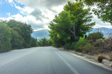 Fototapeta premium Main highway in Crete pedgus across the island