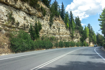 Main highway in Crete pedgus across the island