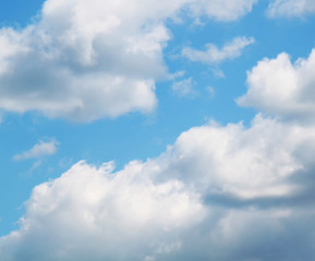 beautiful clouds on blue sky background