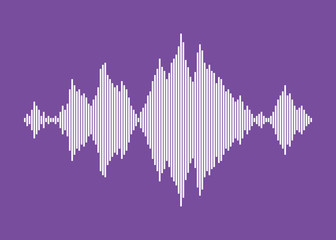 white equalizer isolated on violet background