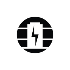 circle battery icon with lighting