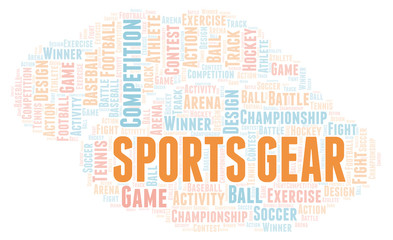 Sports Gear word cloud.