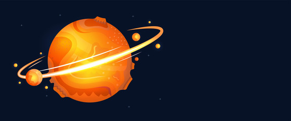 Colorful Illustration of Mars.