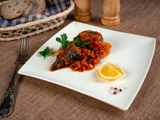 Mackerel stew with vegetables