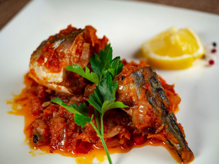 Mackerel stew with vegetables