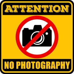 No Photo camera sign. Vector illustration.