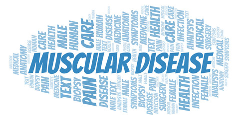 Fototapeta premium Muscular Disease word cloud.
