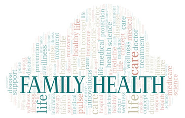 Family Health word cloud.