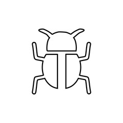 Virus icon. Bug testing sign