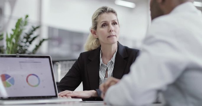 Senior female business executive and an employee in a meeting