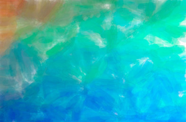 Abstract illustration of blue and green Watercolor background