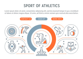 Vector Banner of the Sport of Athletics.
