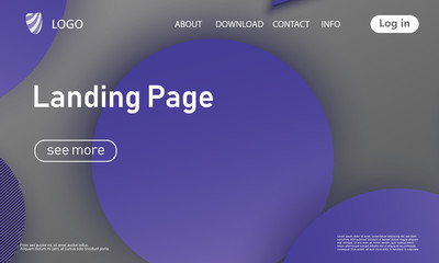 Obraz premium Website landing page. Material design.