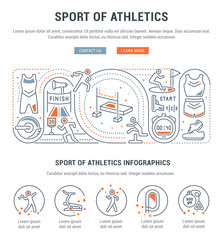 Vector Banner of the Sport of Athletics.