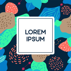 Contemporary floral seamless pattern.