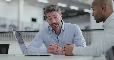 Male business executives in a meeting