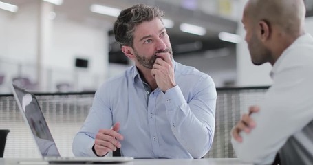 Male business executives in a meeting