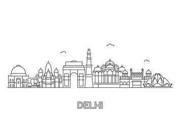 New Delhi skyline.