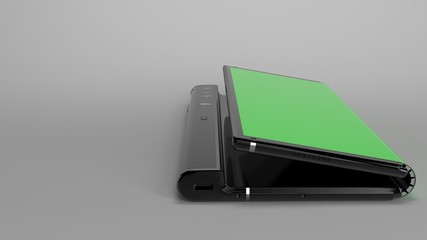 Obraz na płótnie Canvas Folding Phone of background, 3d render