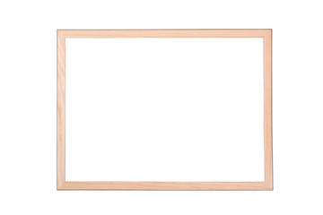 wooden frame with white background with external and internal clipping path and copy space for your text