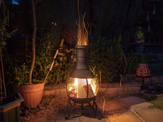 Evening around the chiminea