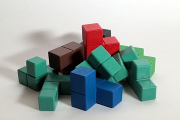 Obraz premium every color all kinds of cubes and children's toys