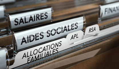 Aides sociales, allocations familiales, APL et RSA