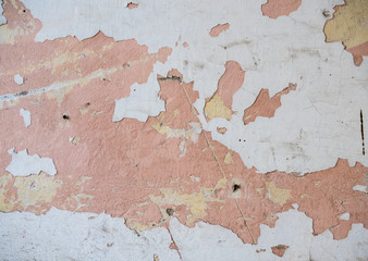 Remnants of old  paint on the  wall