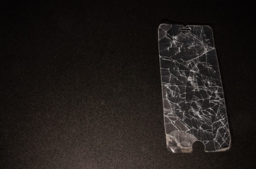 Broken screen of a phone