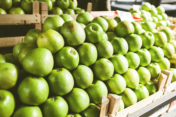 green apples Granny Smith ready for sale